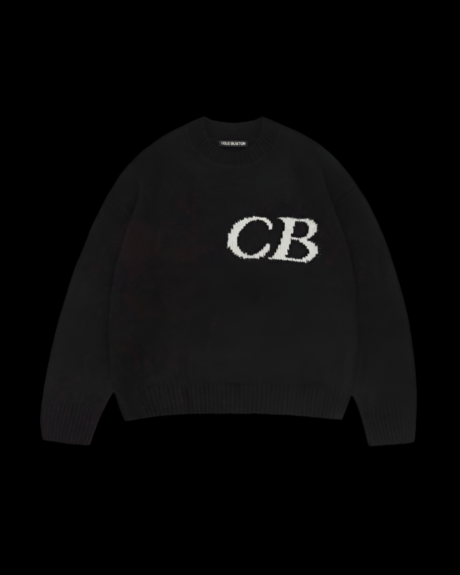 Cole Buxton CB Logo Knit black