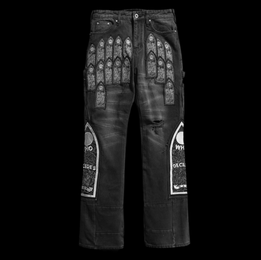 Who Decides War Patched Arch Embroidered Pant 'Coal'