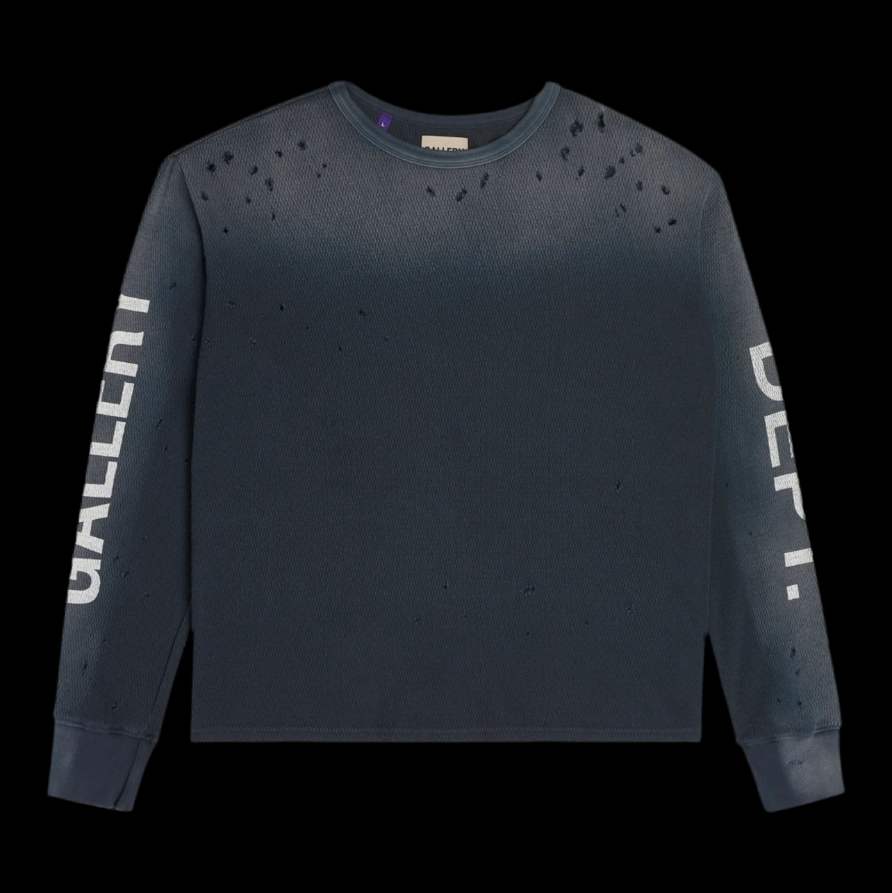 Sweat  Gallery Dept. T-shirt Distressed Waffle Logo Thermal Shirt