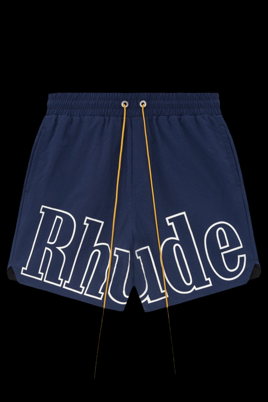 RHUDE
Logo Track Shorts Navy