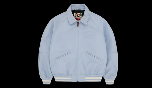 CRTZ baby blue varsity jacket