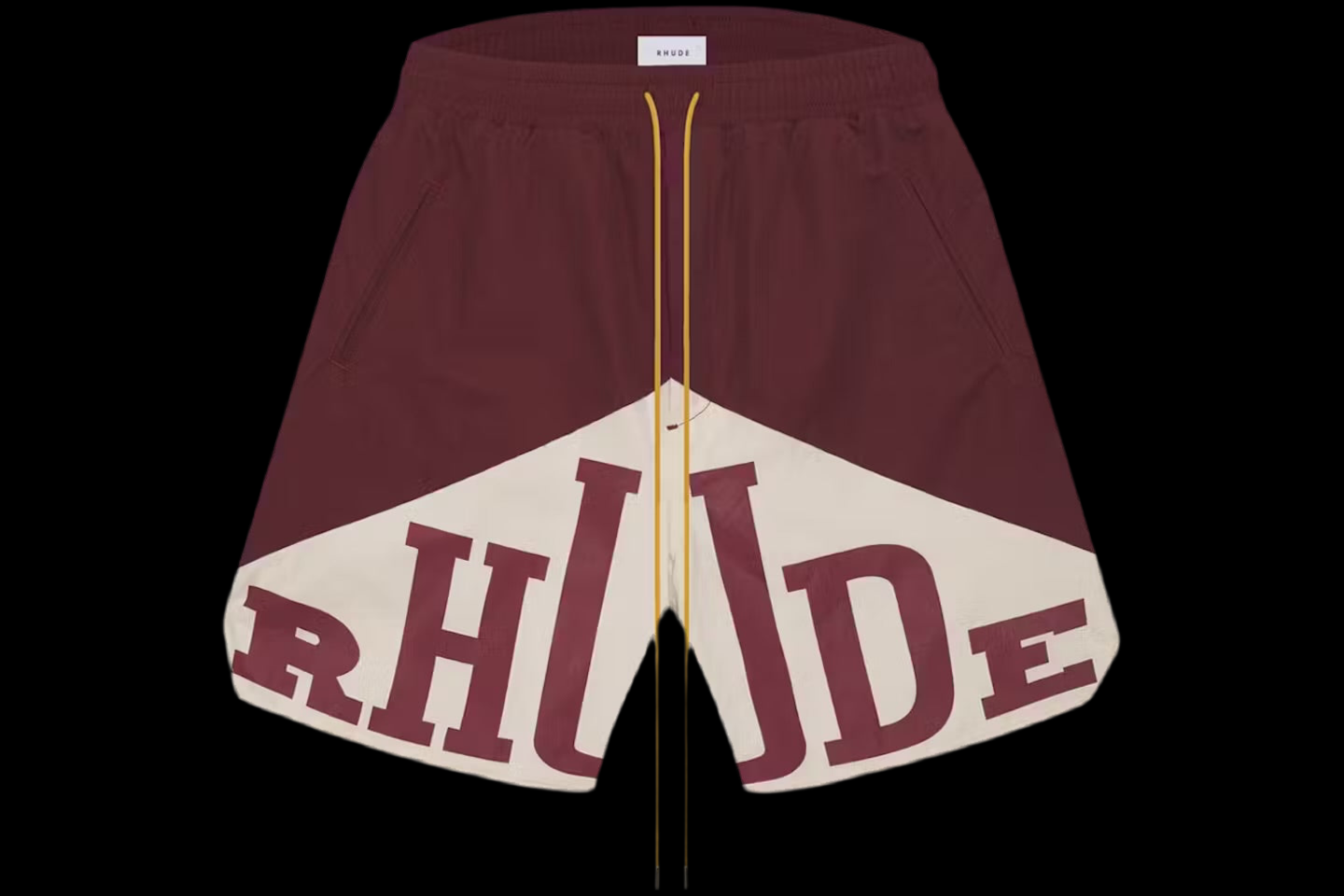 Short de yacht Rhude Cupro Marron/Blanc