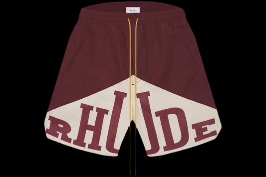Short de yacht Rhude Cupro Marron/Blanc