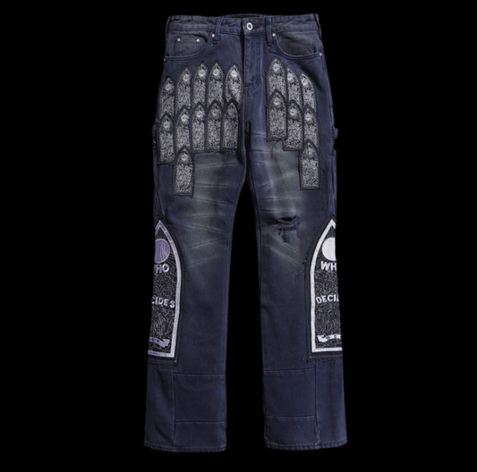 Who Decides War Patched Arch Embroidered Pant 'Coal'