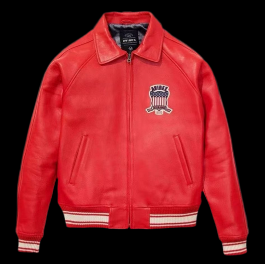 AVIREX icon jacket red