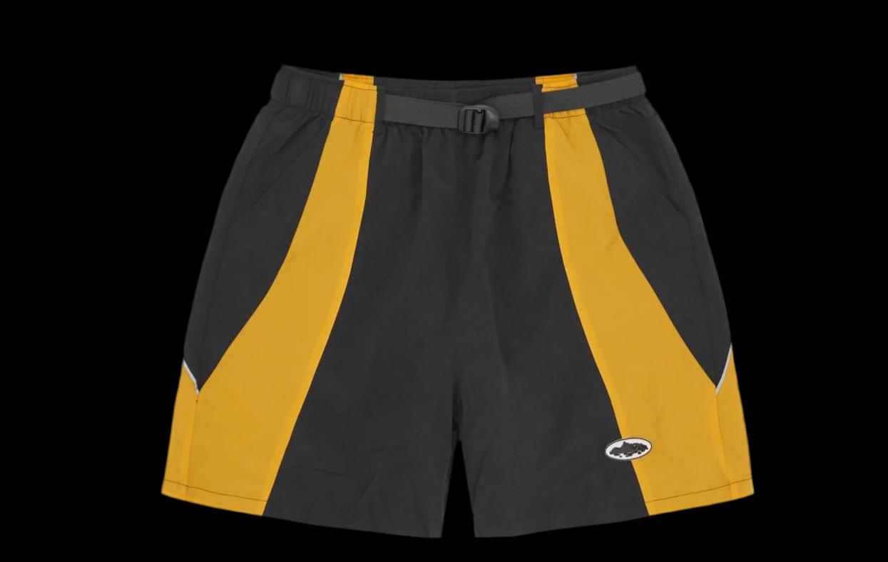 CRTZ black yellow shorts