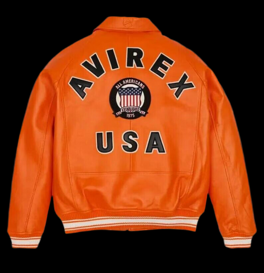 AVIREX icon jacket orange