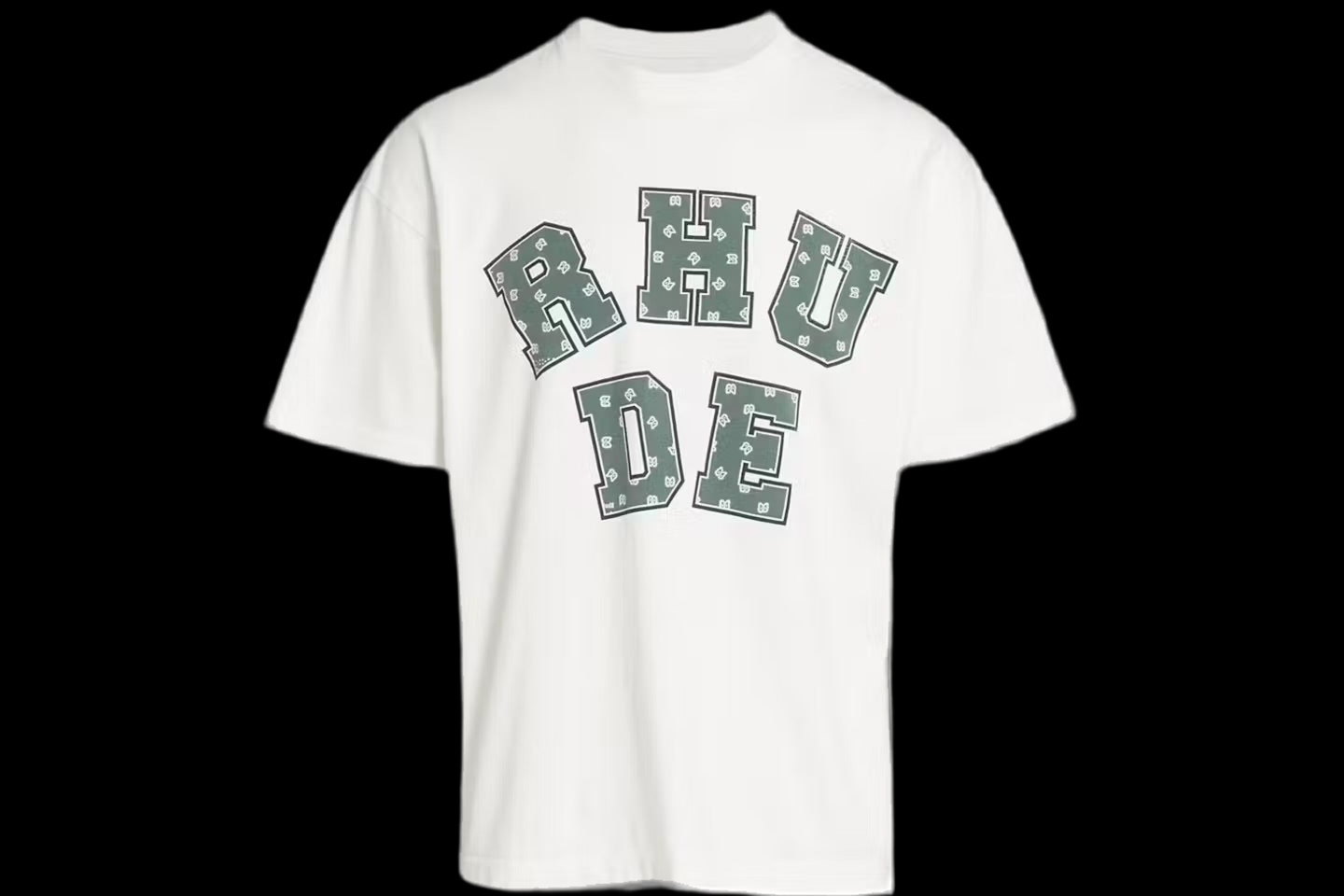 T-shirt Rhude Paisley Varsity Logo Blanc