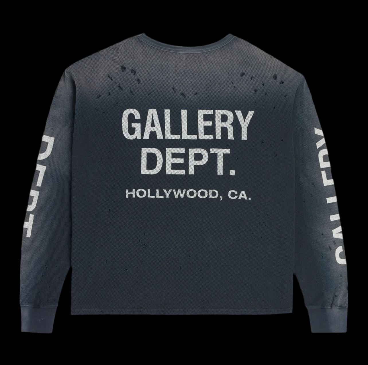 Sweat  Gallery Dept. T-shirt Distressed Waffle Logo Thermal Shirt
