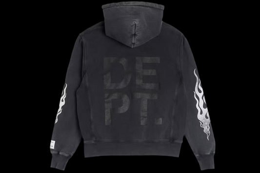 Sweat à capuche zippé Gallery Dept. Sweat à capuche Flames Noir