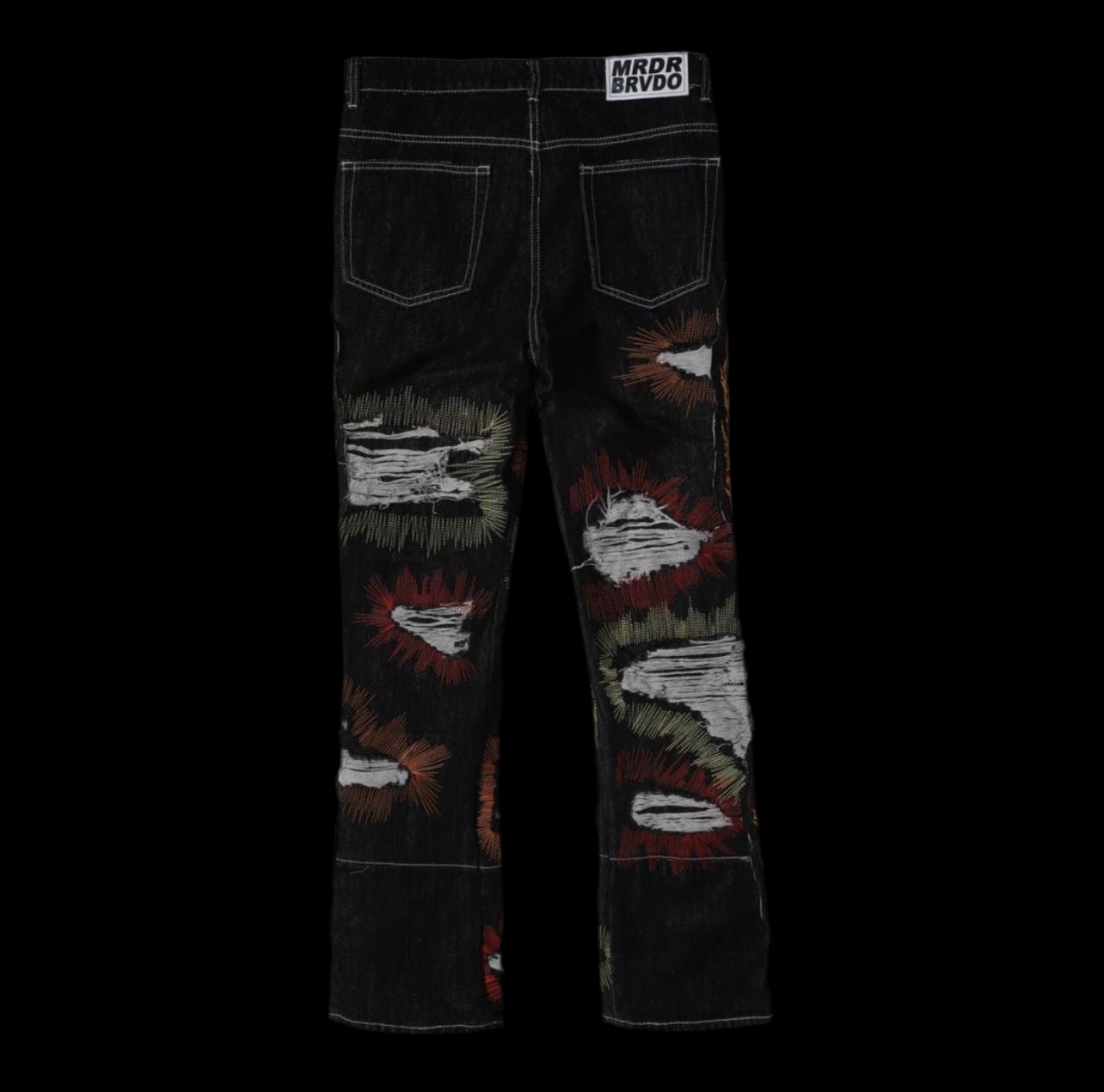 Who Decides War All Over Embroidery Denim Pant