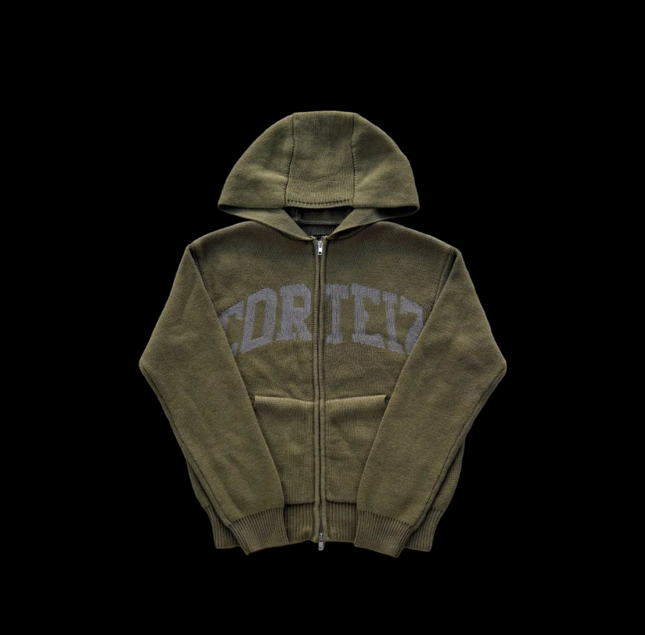 Crtz college knit zip hoodie