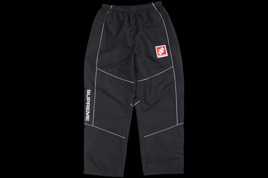 Pantalon de survêtement à passepoils réfléchissants Noir