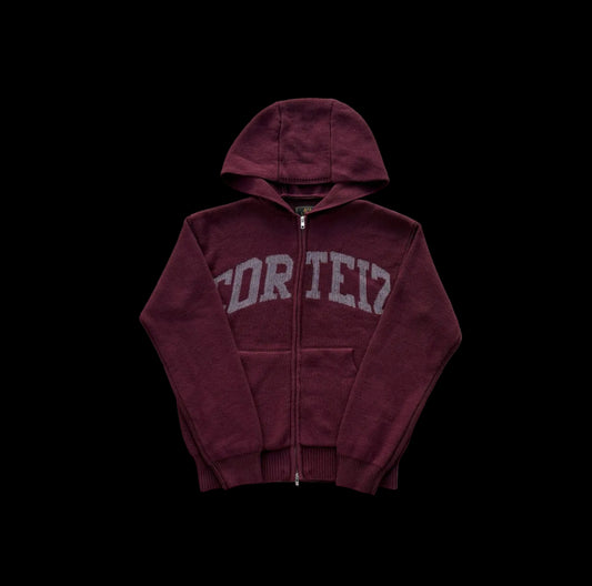 Crtz college knit zip hoodie