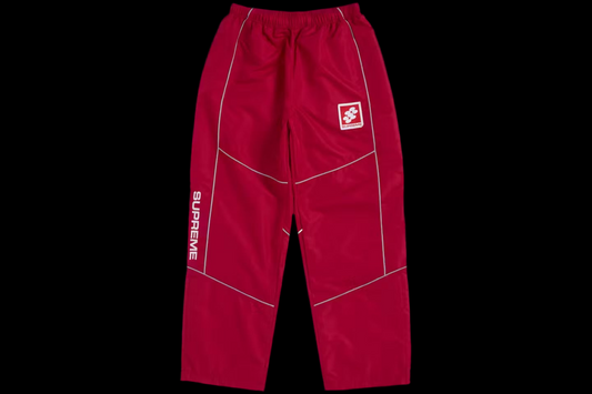 Pantalon de survêtement à passepoils réfléchissants Rouge