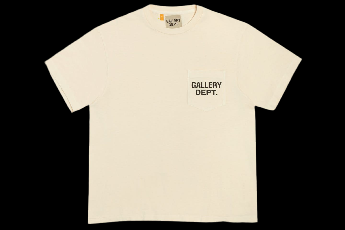 Sweat à capuche zippé Gallery Dept. T-shirt à poche logo Crème/Noir